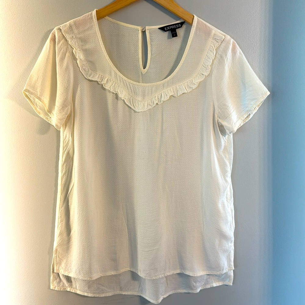Express Women's Lightweight Cream Blouse